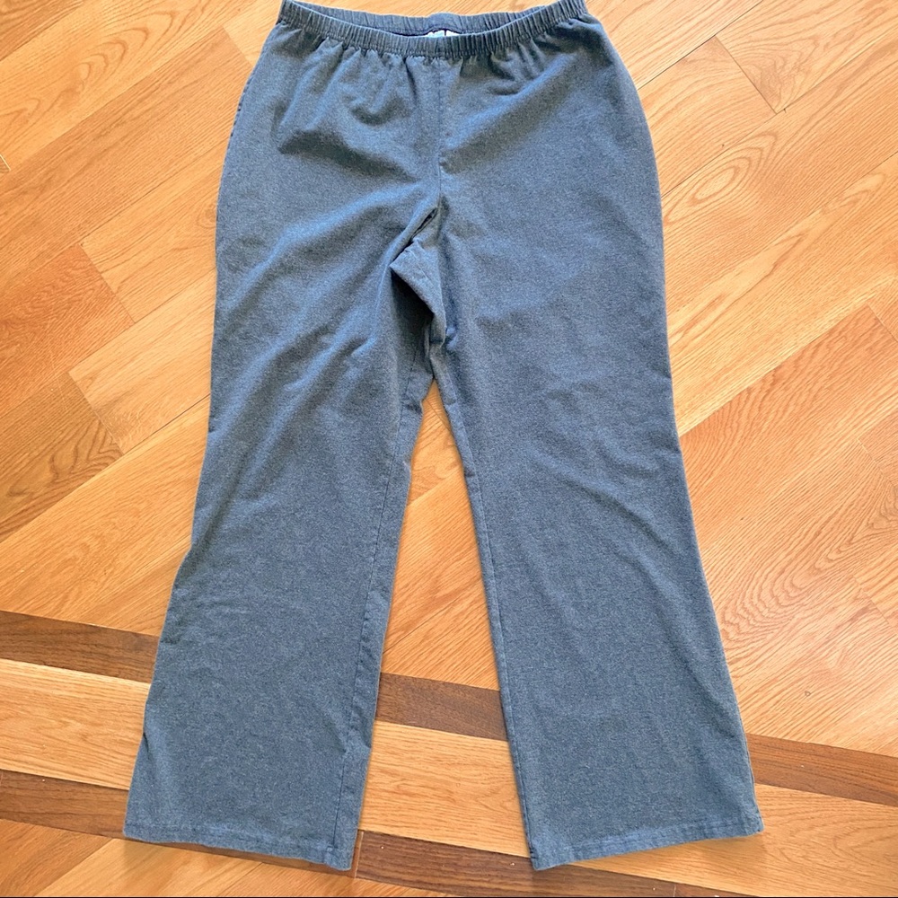Women With Control Boot Cut Pants 1X Dark Gray slight flare leg USA Made 1XL